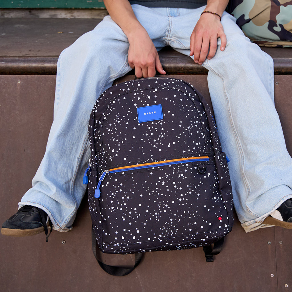 Kane Double Pocket Large Backpack - Recycled Polycanvas Spackled