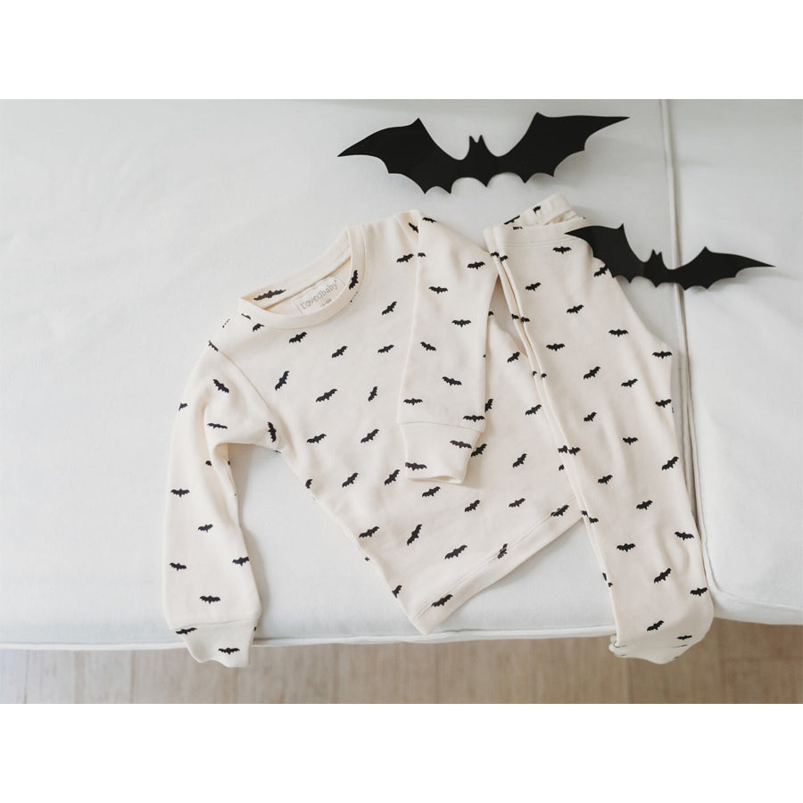 Kids' Organic L/Sleeve PJ Set in Bats-SLEEPWEAR-L'ovedbaby-Joannas Cuties