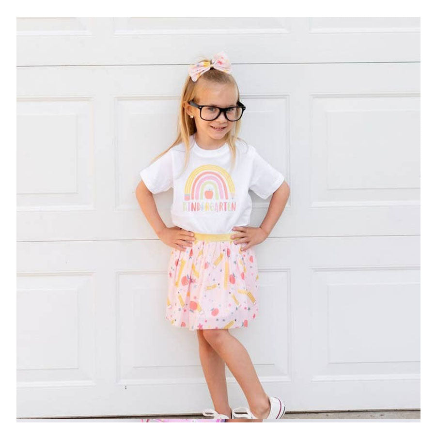Kindergarten Pencil Rainbow Shirt-TOPS-Sweet Wink-Joannas Cuties