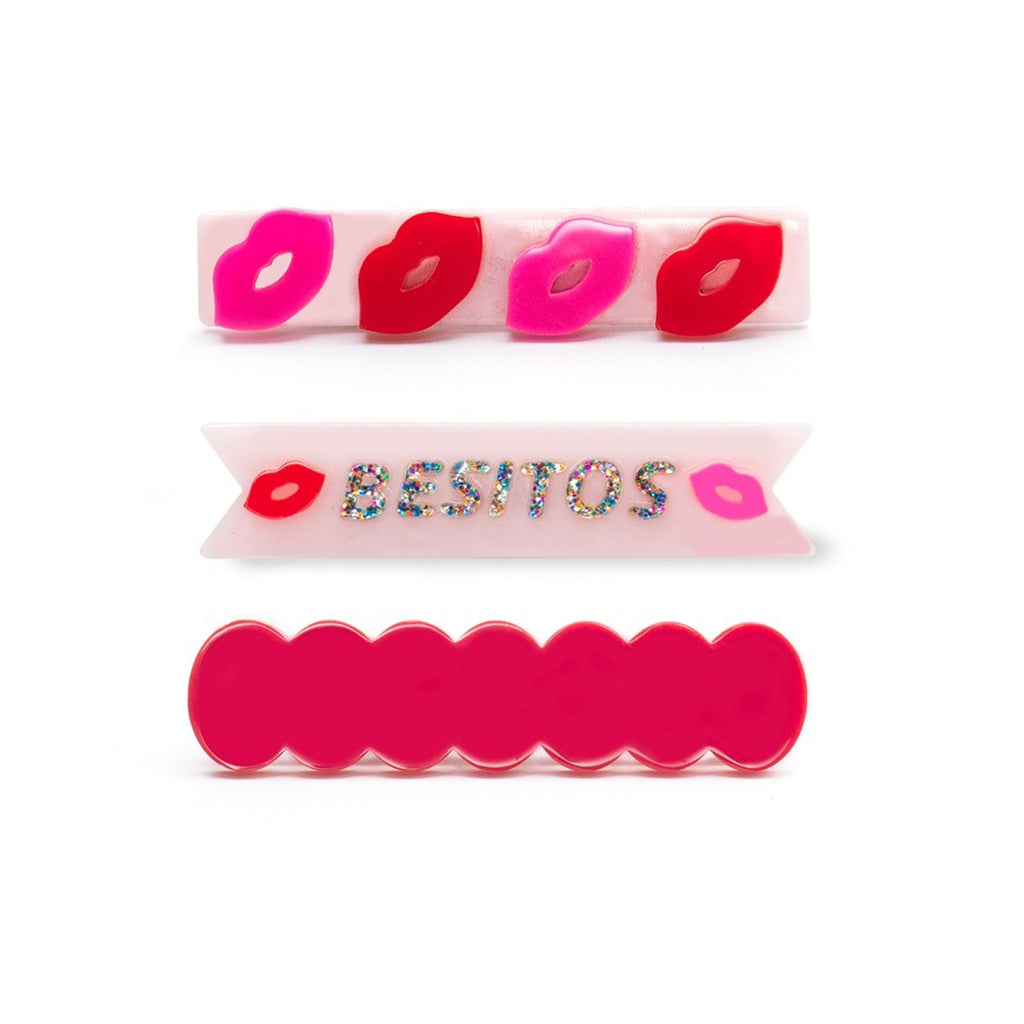 Kisses Besitos Hair Clips-HAIR CLIPS-Lilies & Roses-Joannas Cuties