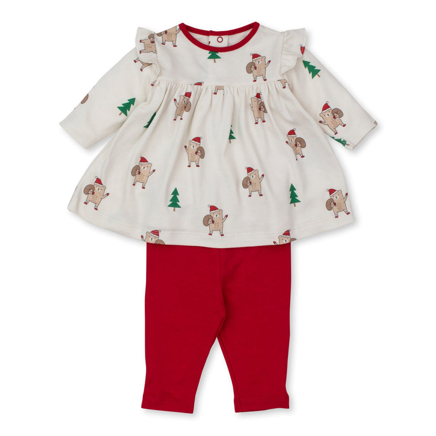 Kissy Love Santa Bear Dress Set - Main Image