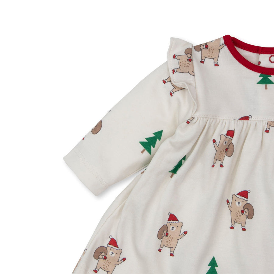Kissy Love Santa Bear Dress Set-DRESSES & SKIRTS-Kissy Kissy-Joannas Cuties