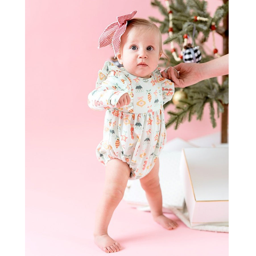 Leah Romper in Ornament - Baby Bubble-OVERALLS & ROMPERS-Ollie Jay-Joannas Cuties