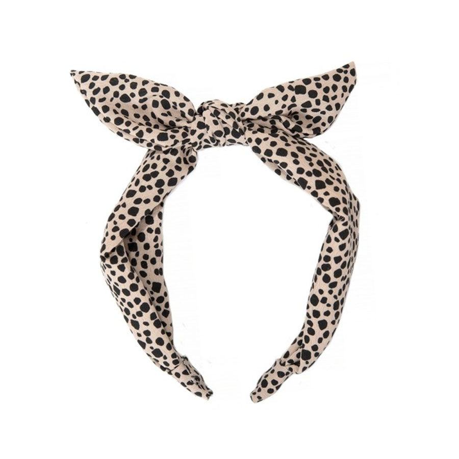 Leopard Love Tie Headband-HEADBANDS-Rockahula Kids-Joannas Cuties