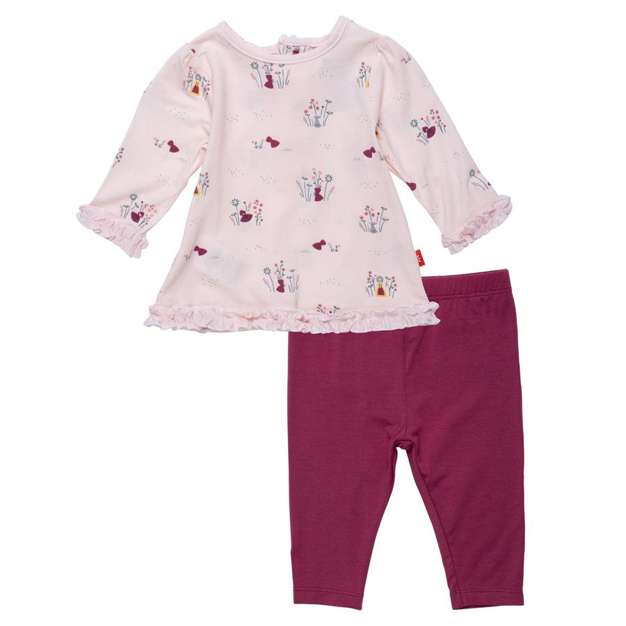Li'l Red Modal Magnetic Roll Around Long Sleeve Top + Pant Set-OUTFITS-Magnetic Me-Joannas Cuties