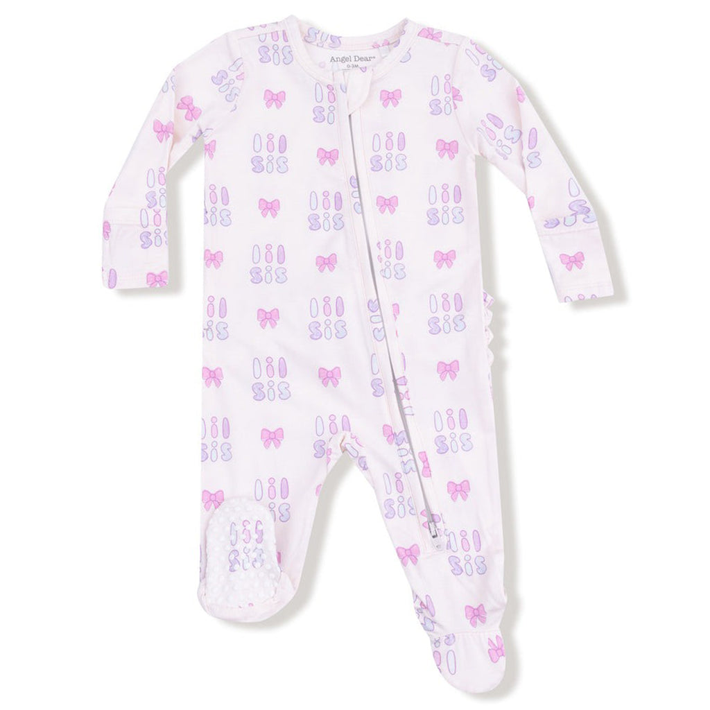 Lil Sis - 2 Way Zipper Ruffle Back Footie