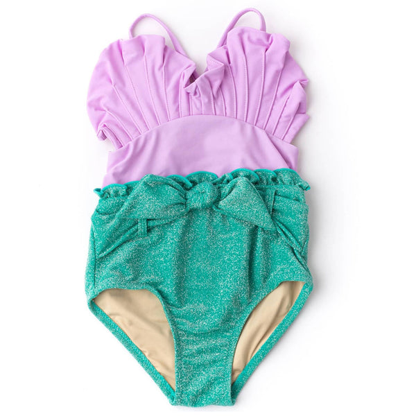 Shimmer Mermaid Shell One Piece Swimsuit