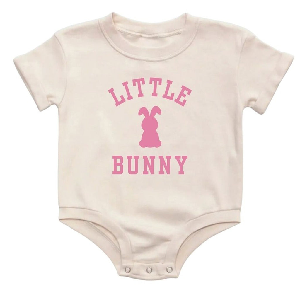 Little Bunny Rose Easter Short Sleeve Romper