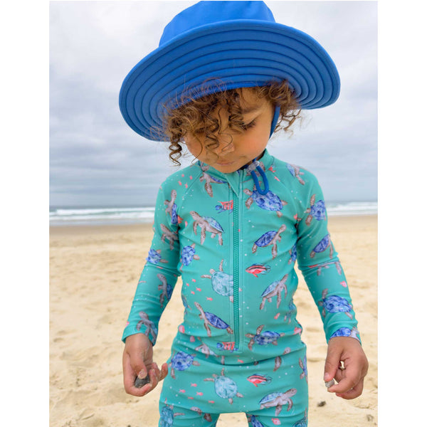 Long Sleeve Rashie Sunsuit Sea Turtles