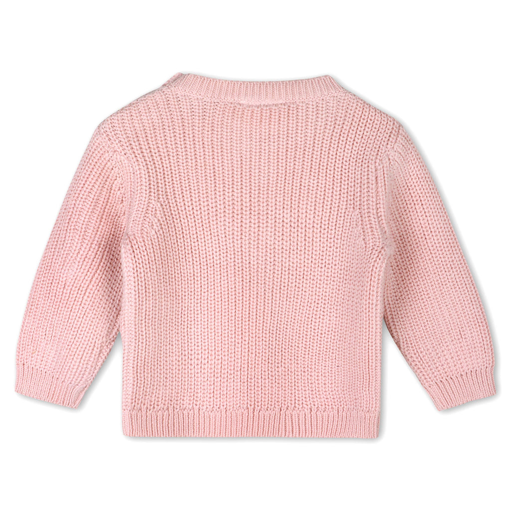 Love  Embroidered Chunky Knit Baby Sweater