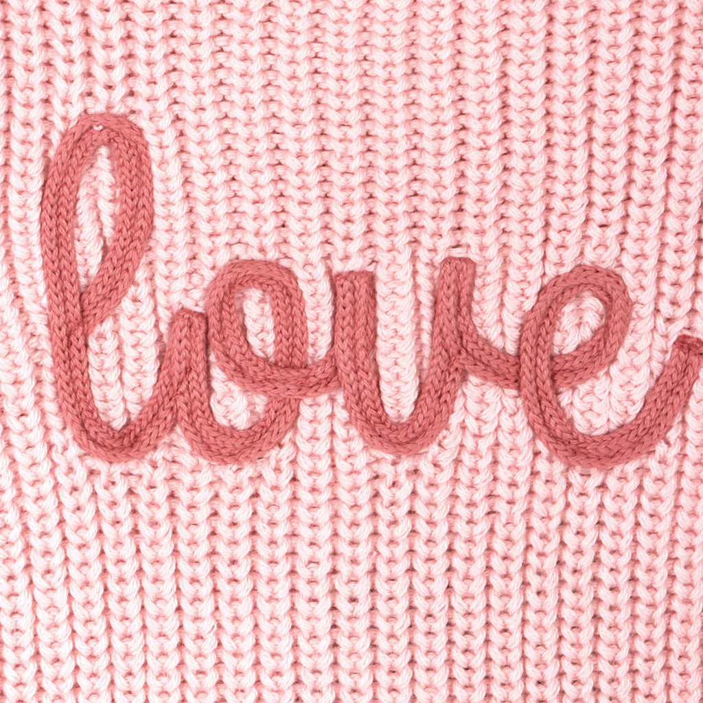 Love  Embroidered Chunky Knit Baby Sweater