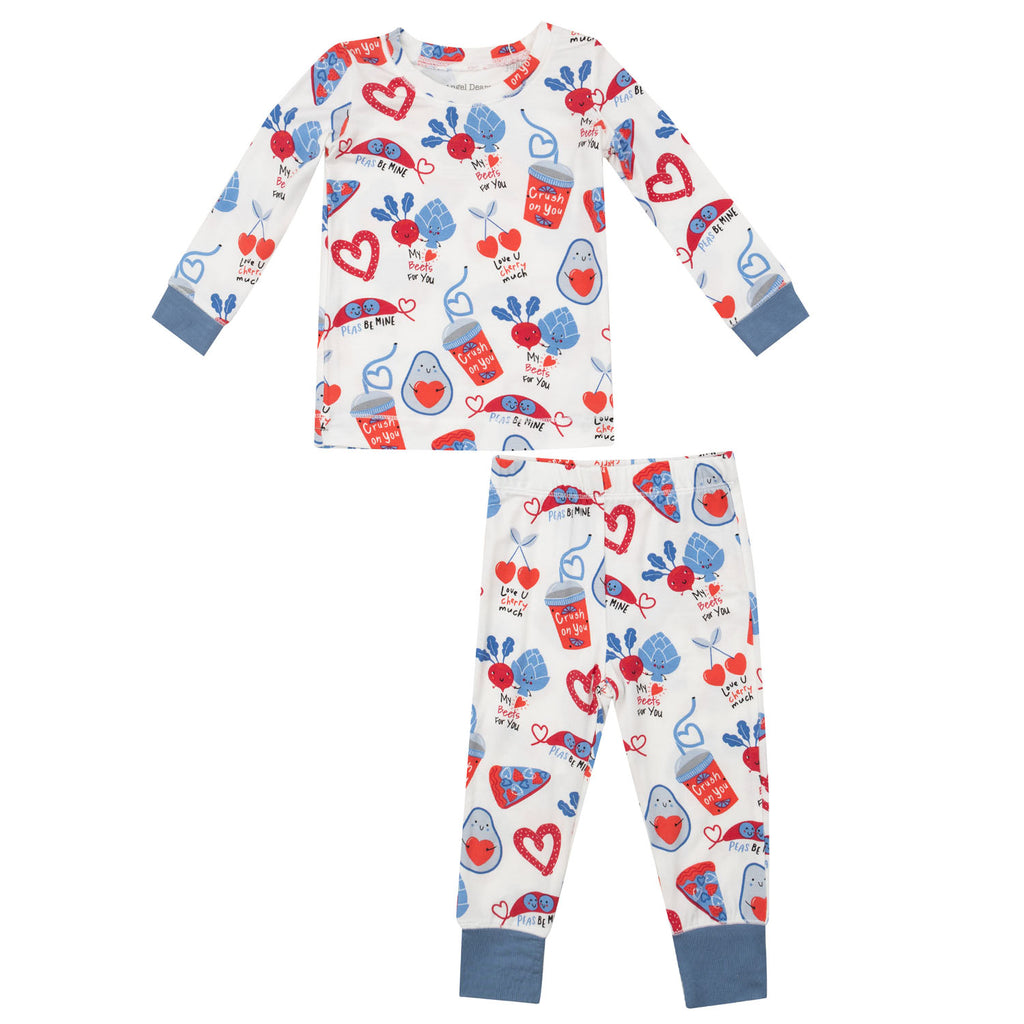 Love You Foodie Much Blue L/S Loungewear Set