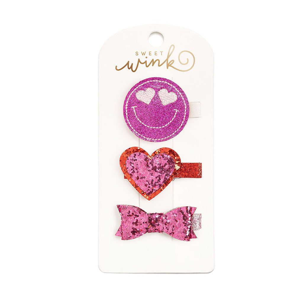 Lover Babe Valentine's Day Clip Set-HAIR CLIPS-Sweet Wink-Joannas Cuties