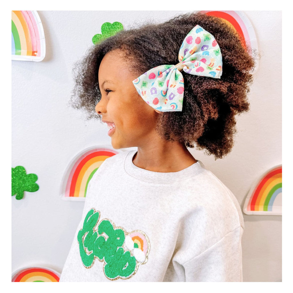 Lucky Charm St. Patrick's Day Tulle Bow Clip-HAIR CLIPS-Sweet Wink-Joannas Cuties