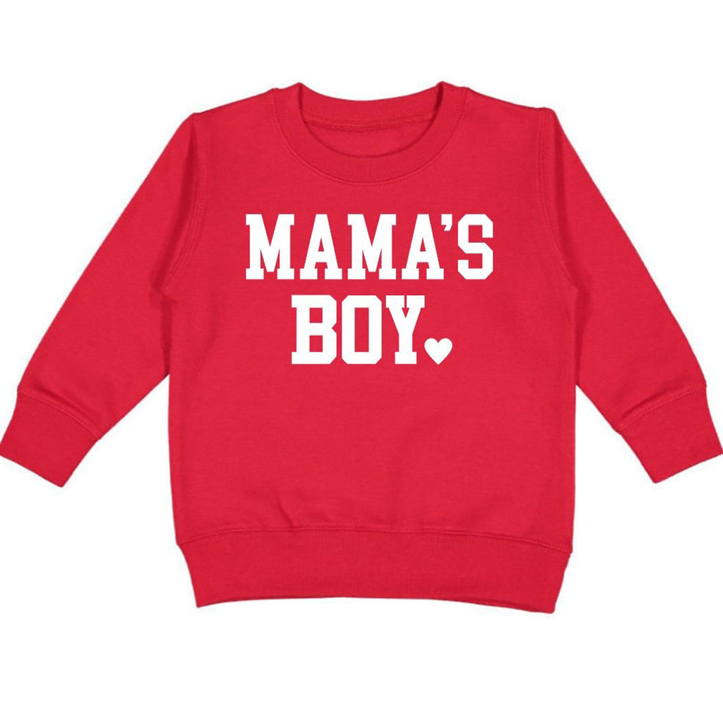 Mama's Boy Valentine's Day Sweatshirt - Red-SWEATSHIRTS & HOODIES-Sweet Wink-Joannas Cuties