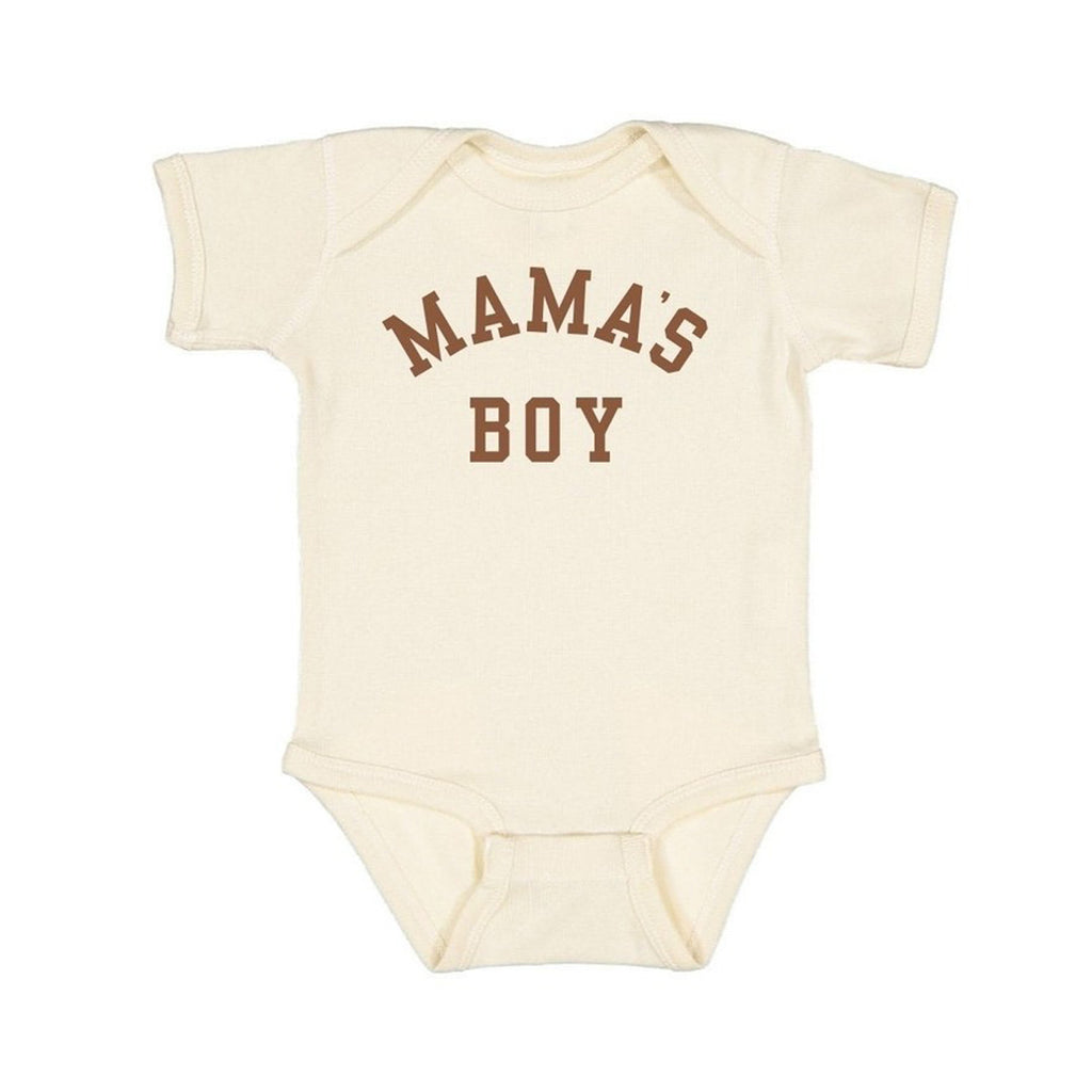 Mama's Boy Short Sleeve Bodysuit - Natural