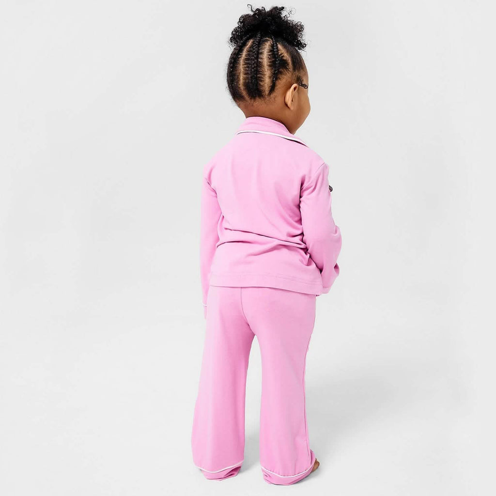 Mauve RightFit™ Magnetic Classic With A Twist Kids Pajama Set