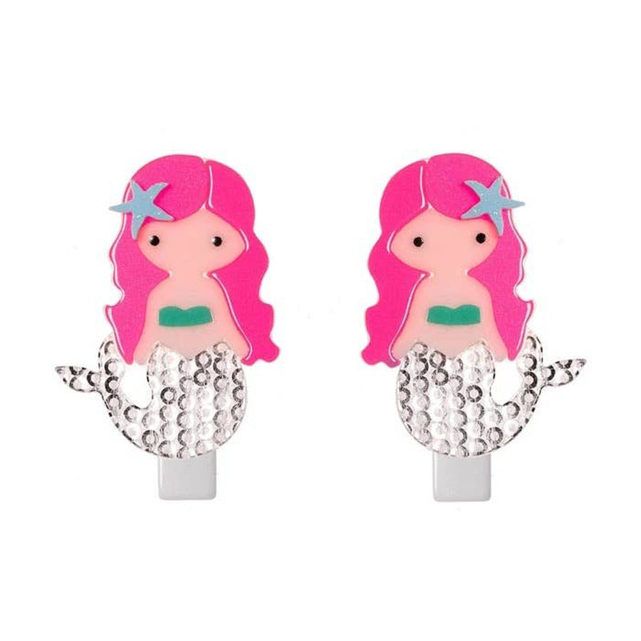 Mermaid - Neon Pink Hair Alligator Clip-HAIR CLIPS-Lilies & Roses-Joannas Cuties