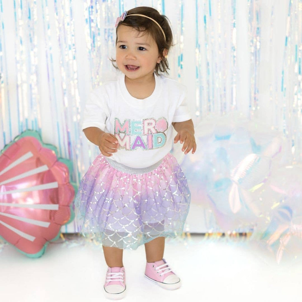 Mermaid Patch Short Sleeve Romper