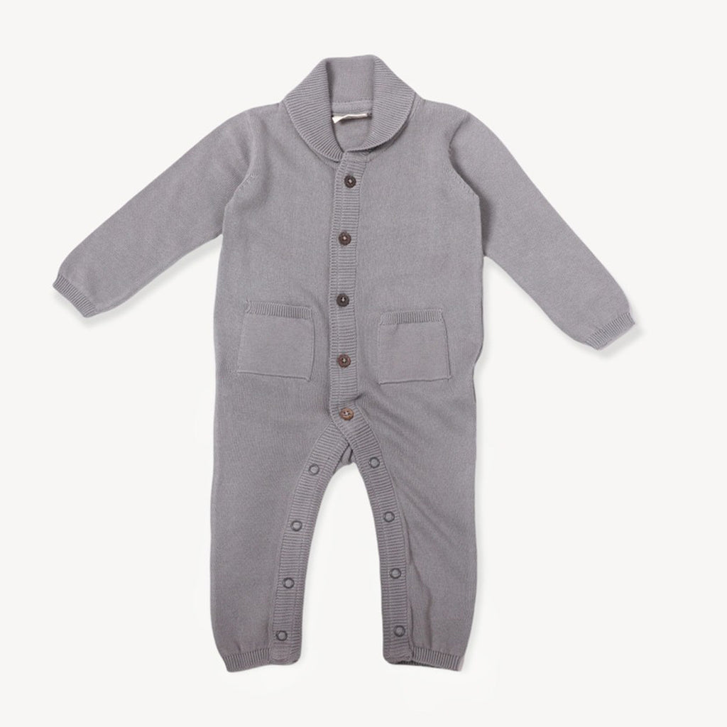 Milan Shawl Sweater Knit Baby Jumpsuit-OVERALLS & ROMPERS-Viverano Organics-Joannas Cuties