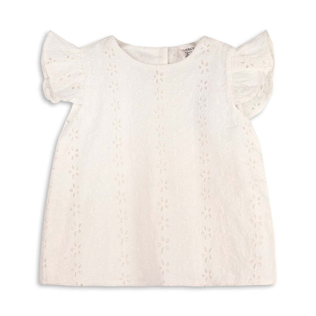 Milly Eyelet & Bow Baby Top + Ruffled Bloomer