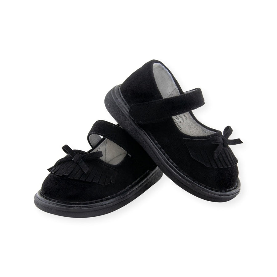 Moccasin Black Shoe-SHOES-Wee Squeak-Joannas Cuties