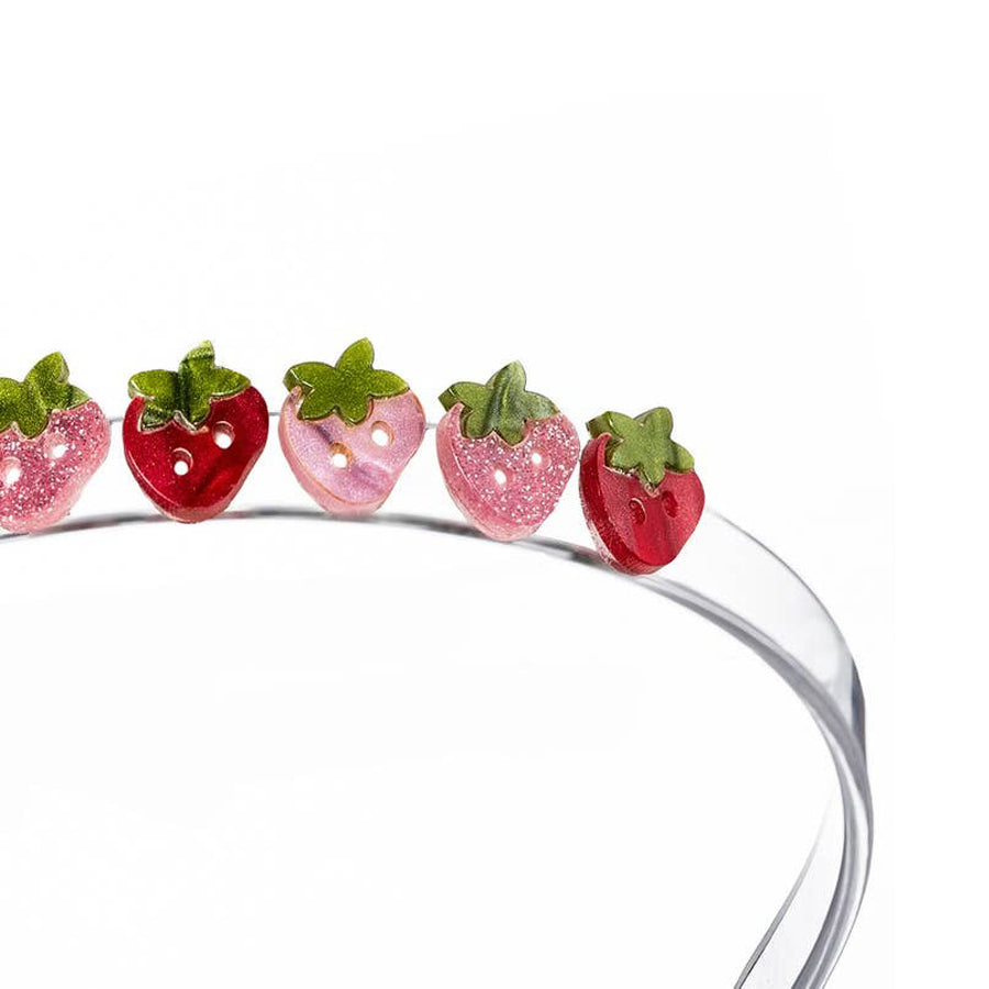 Multi Strawberry Pearlized Headband-HEADBANDS-Lilies & Roses-Joannas Cuties