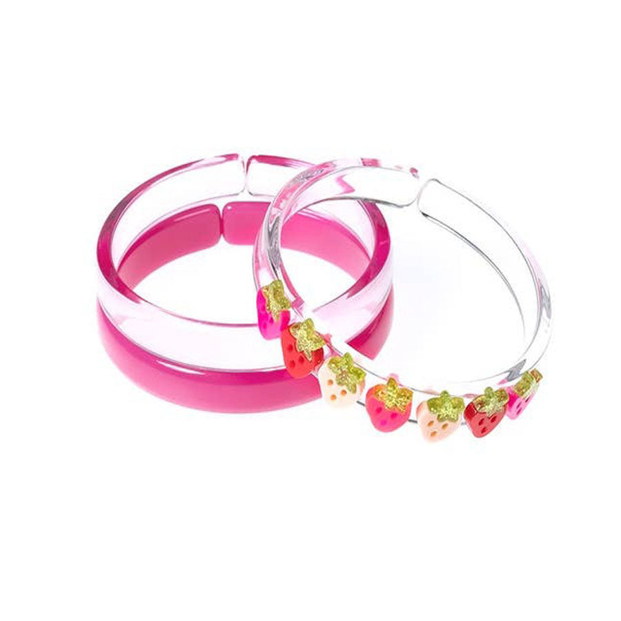 Multi Strawberry Pink+Red Bangle-JEWELRY-Lilies & Roses-Joannas Cuties