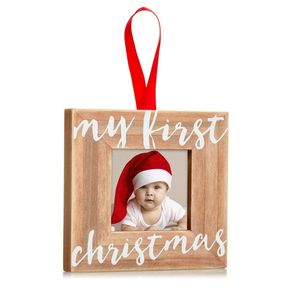 My First Christmas Holiday Wooden Picture Frame Ornament-DECOR-Pearhead-Joannas Cuties