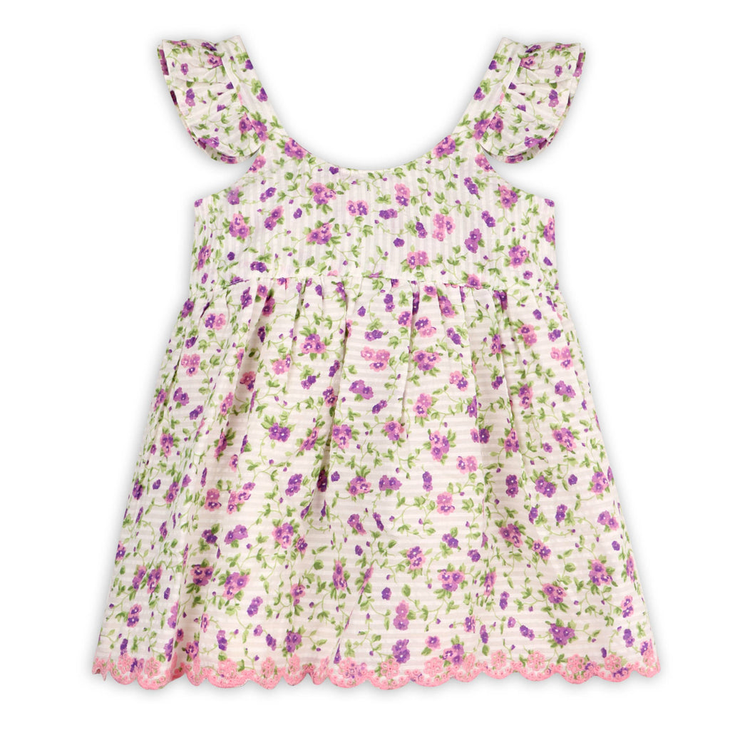 Naomi Seersucker Baby Dress + Bloomer