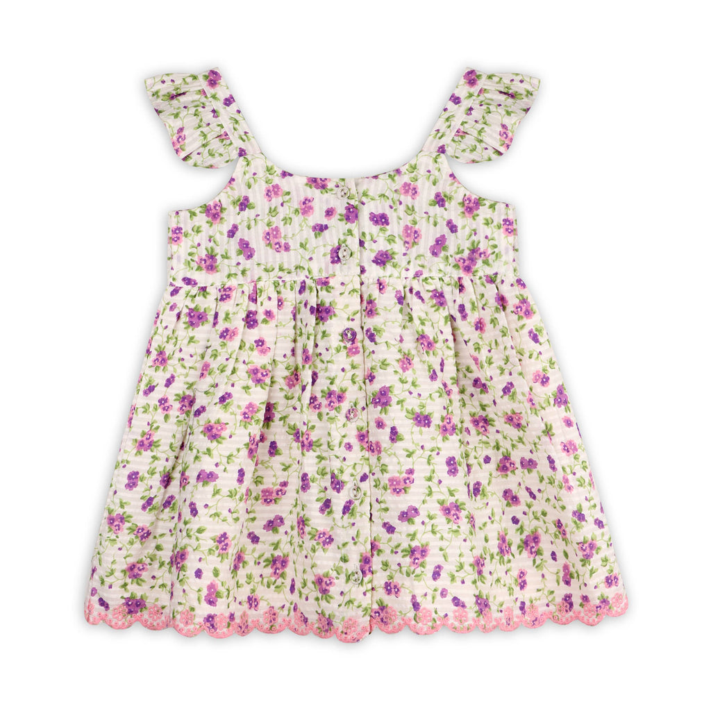 Naomi Seersucker Baby Dress + Bloomer