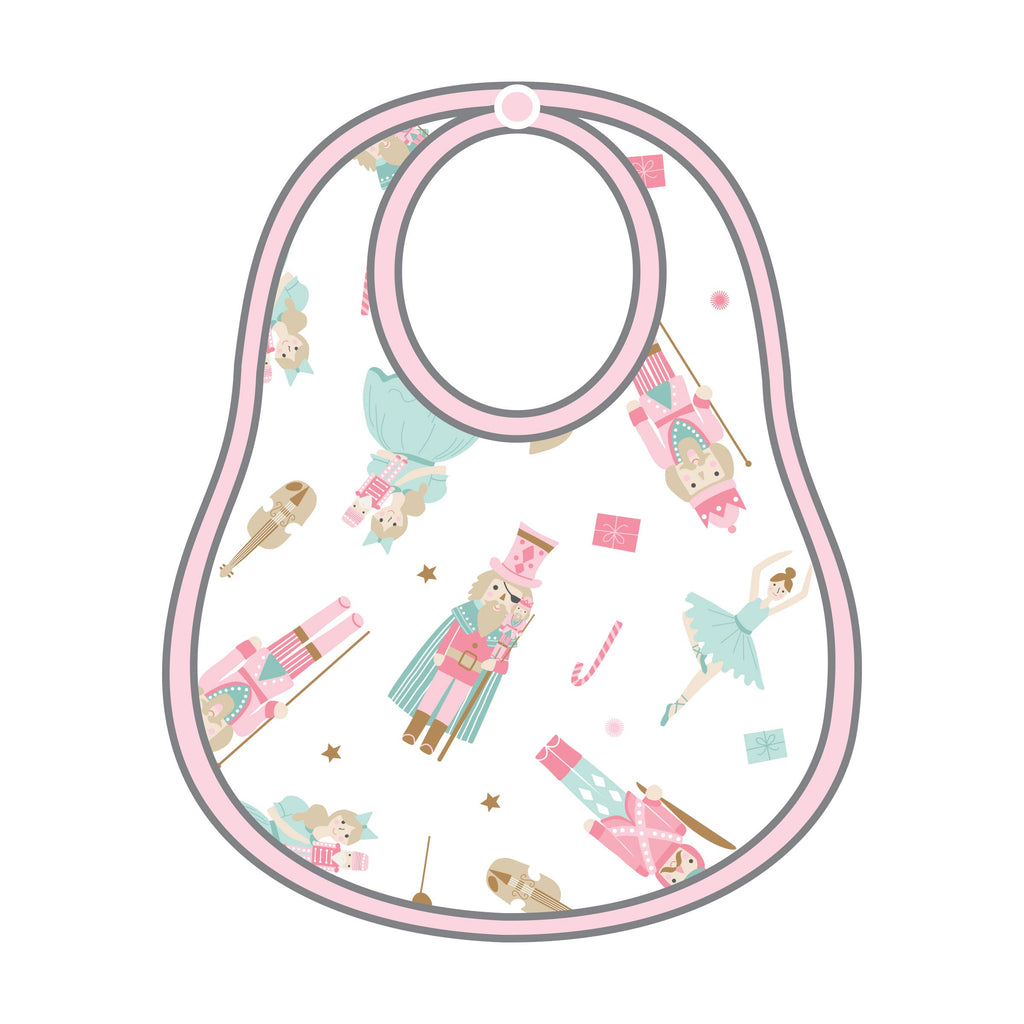 Nutcracker Ballet Pink Printed Bib