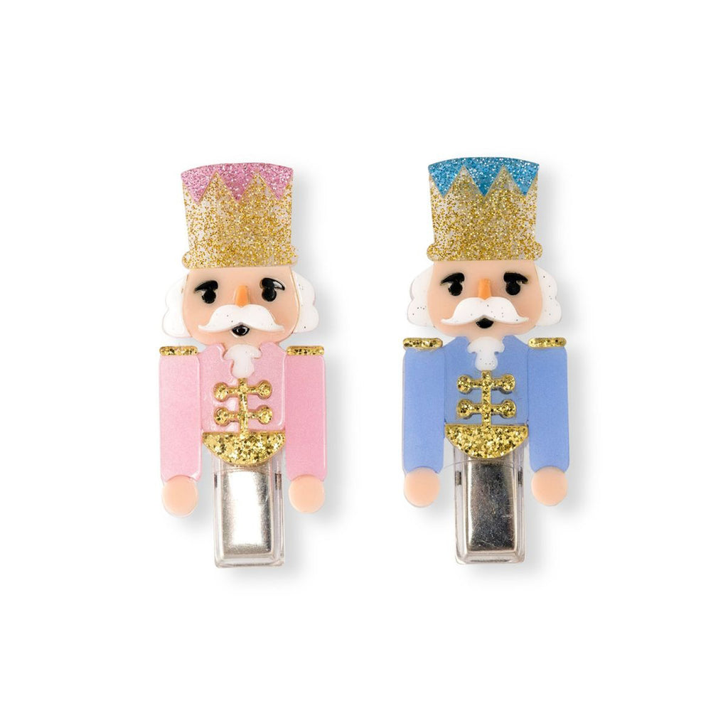 Nutcrackers Pink Blue Hair Clips