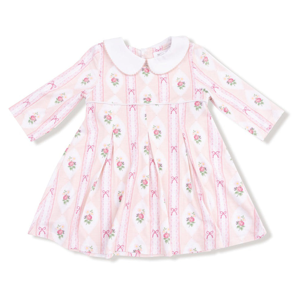 Ogee Lace - Floral  Box Pleat Dress + Peter Pan Collar & Diaper Cover