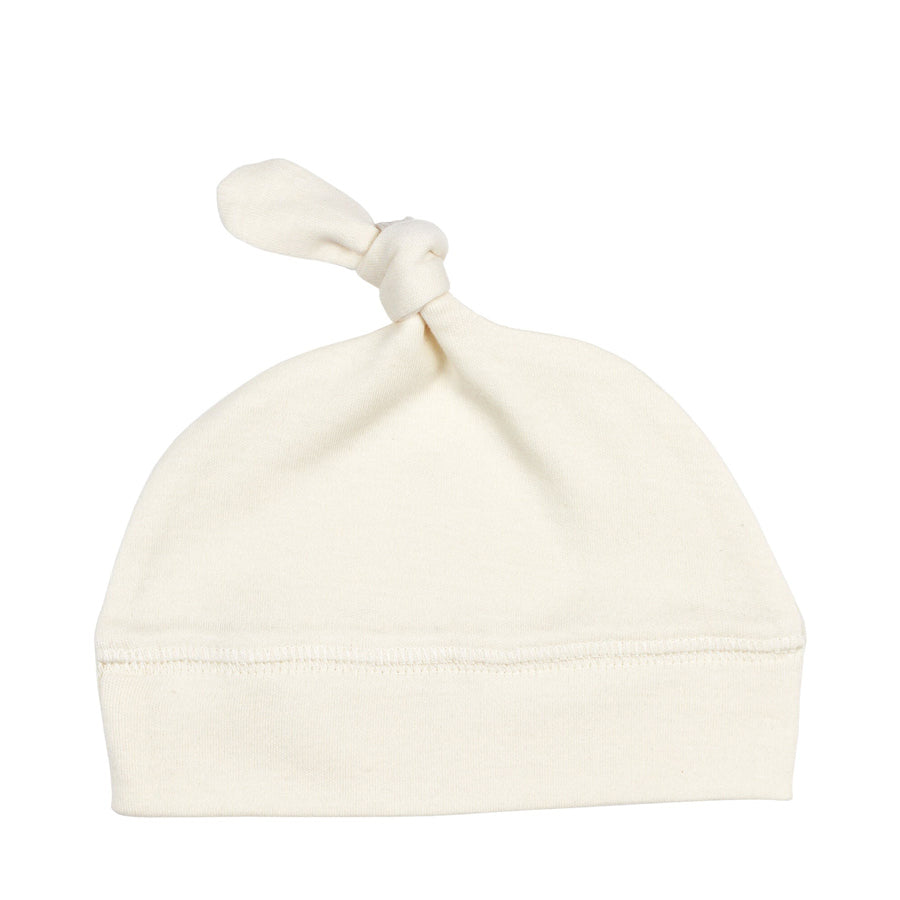 Organic Banded Top-Knot Hat in Buttercream-HATS & SCARVES-L'ovedbaby-Joannas Cuties