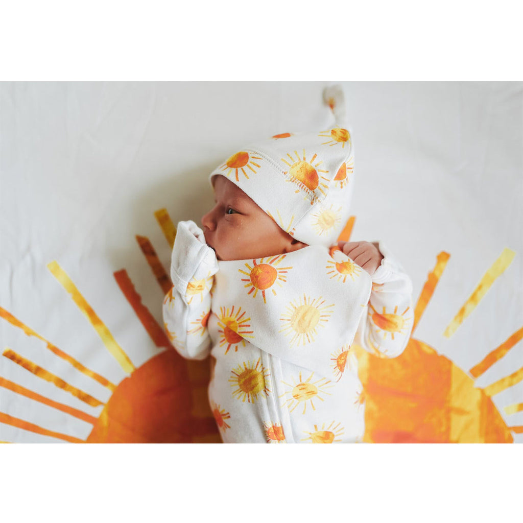 Organic Banded Top-Knot Hat In Suns-HATS & SCARVES-L'ovedbaby-Joannas Cuties