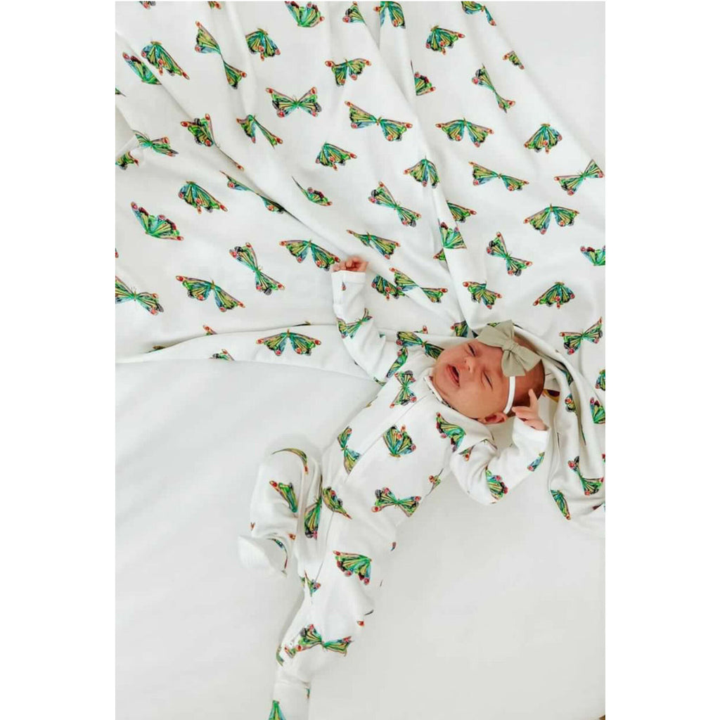 Organic Blanket In Butterfly-SWADDLES & BLANKETS-L'ovedbaby-Joannas Cuties
