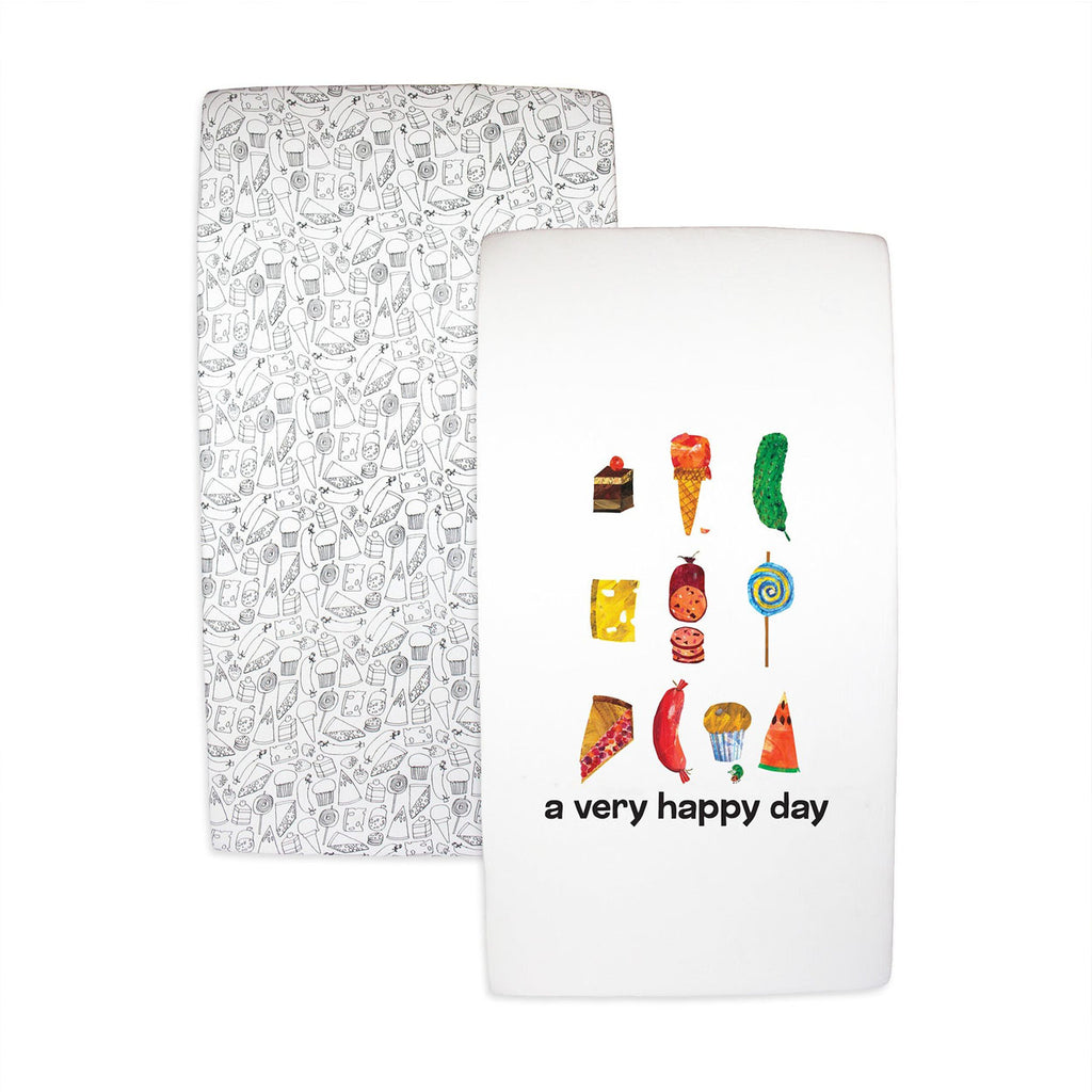 Organic Crib Sheet 2-Pack In Happy Day (BOX SET)-CRIB SHEETS-L'ovedbaby-Joannas Cuties
