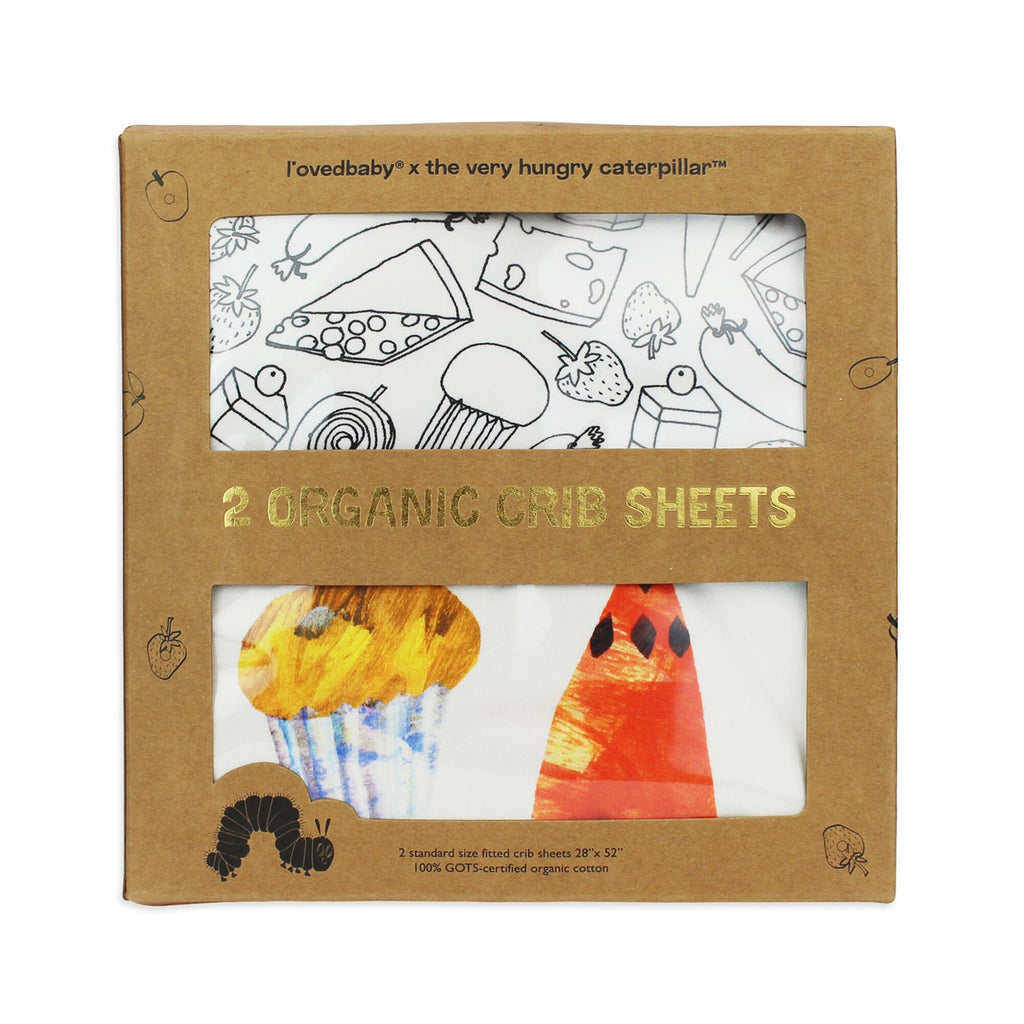 Organic Crib Sheet 2-Pack In Happy Day (BOX SET)-CRIB SHEETS-L'ovedbaby-Joannas Cuties