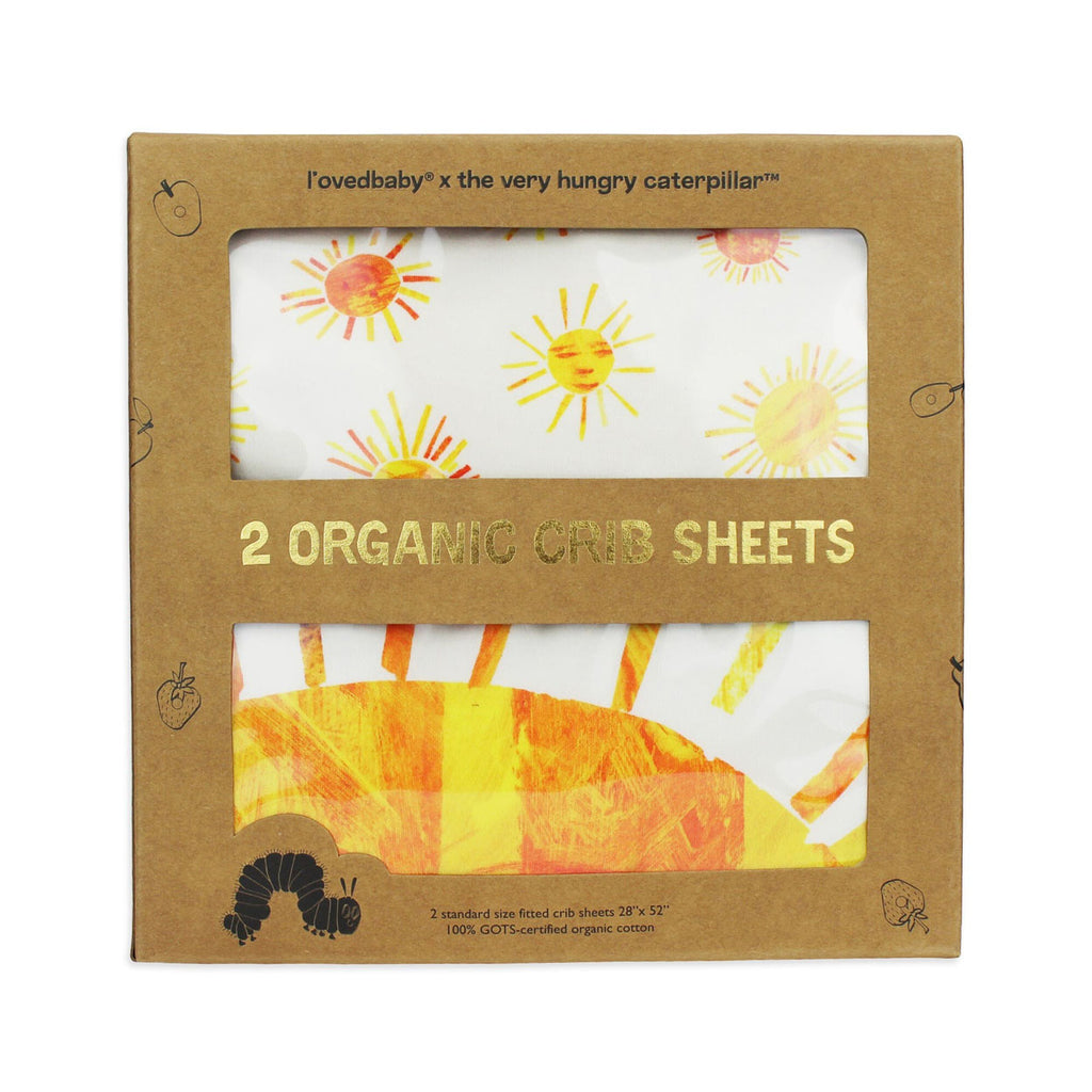 Organic Crib Sheet 2-Pack In Sunny Day (BOX SET)-CRIB SHEETS-L'ovedbaby-Joannas Cuties
