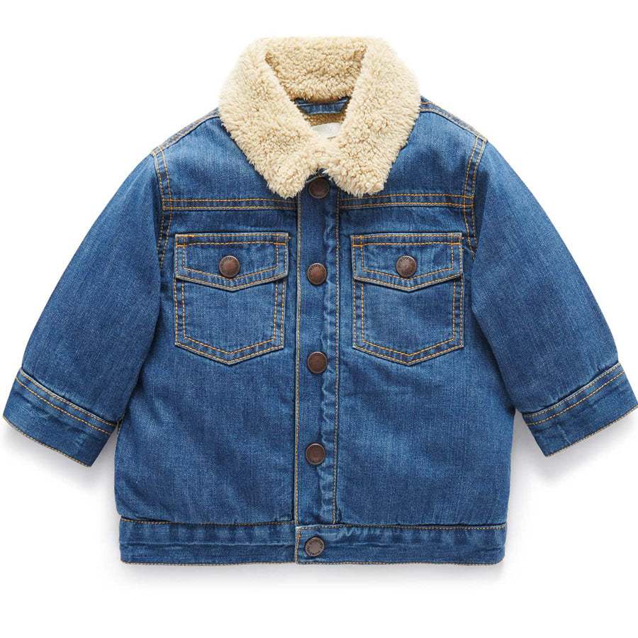 Denim Relaxed Sherpa Jacket