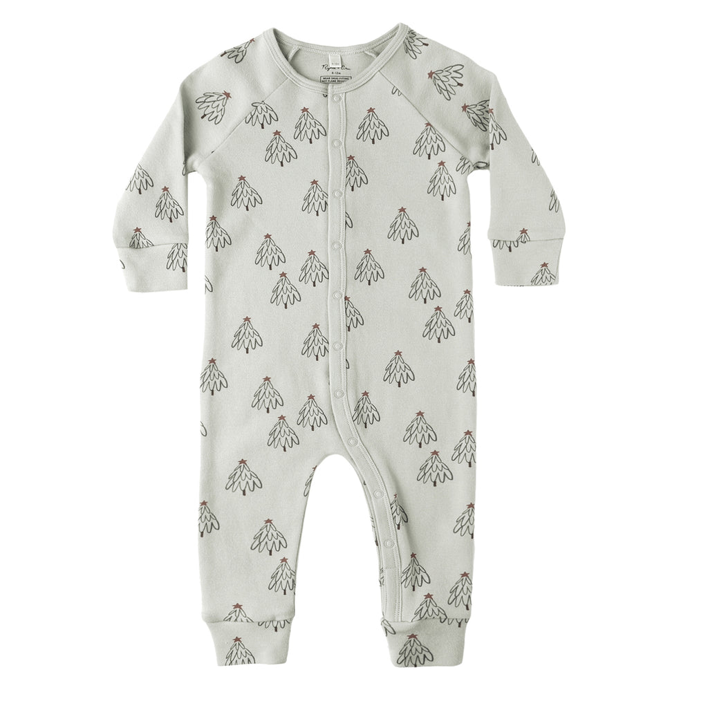 Organic Long John Pajamas - Trees