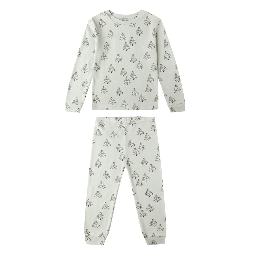 Organic Long Sleeve Pajama Set - Trees