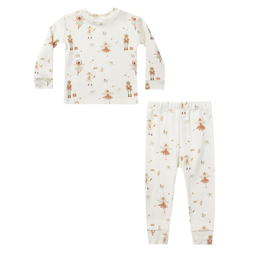 Organic Pajama Set - Nutcracker-SLEEPWEAR-Quincy Mae-Joannas Cuties