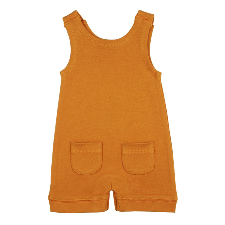 Organic Sleeveless Romper In Butternut Carrots-OVERALLS & ROMPERS-L'ovedbaby-Joannas Cuties