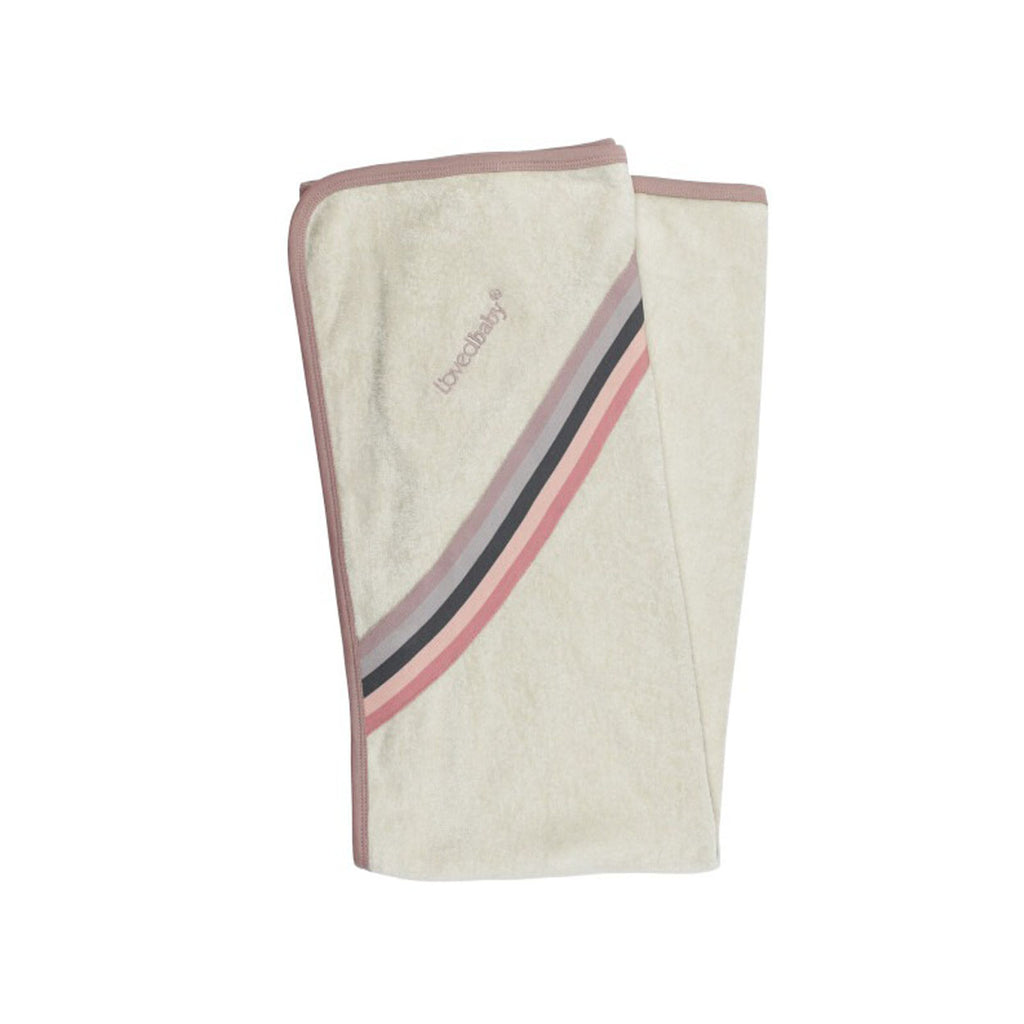 Organic Terry Cloth Hooded Towel In Pink-TOWELS-L'ovedbaby-Joannas Cuties
