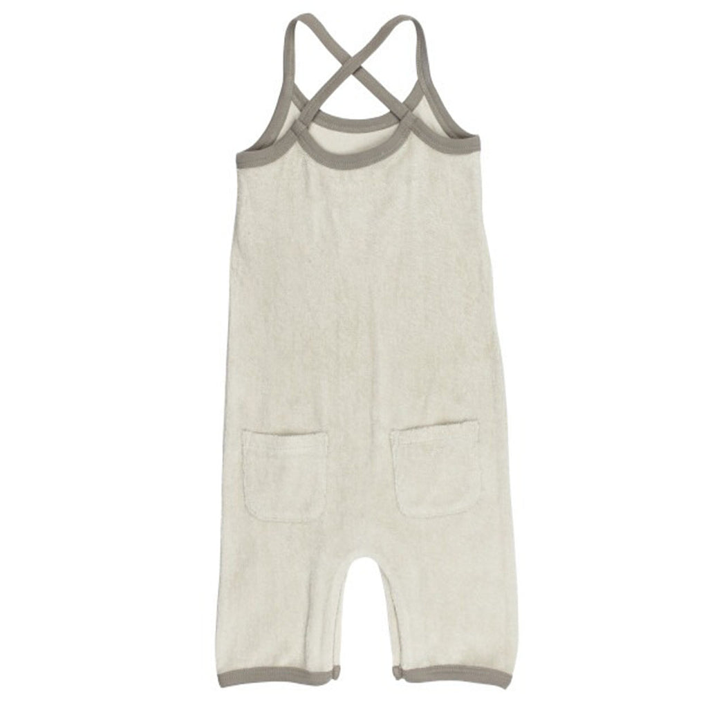 Organic Terry Cloth Overall In Neutral-OVERALLS & ROMPERS-L'ovedbaby-Joannas Cuties