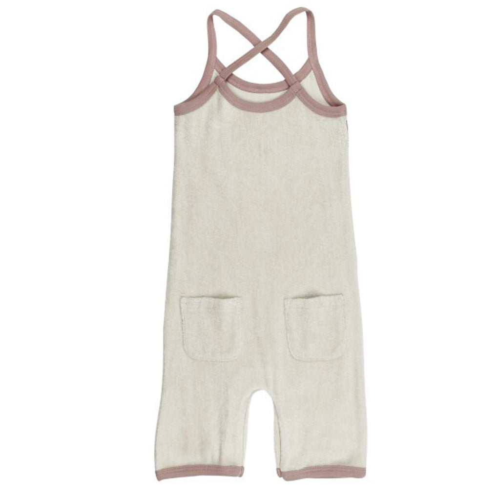 Organic Terry Cloth Overall In Pink-OVERALLS & ROMPERS-L'ovedbaby-Joannas Cuties