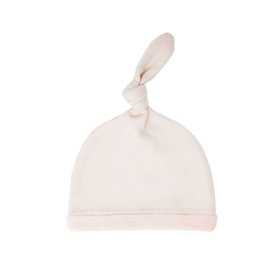Organic Velveteen Top-Knot Hat In Blush-HATS & SCARVES-L'ovedbaby-Joannas Cuties