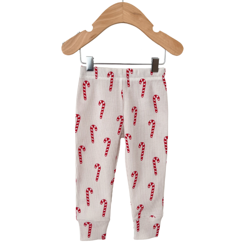 Organic Waffle 2-Piece Set - Candy Cane